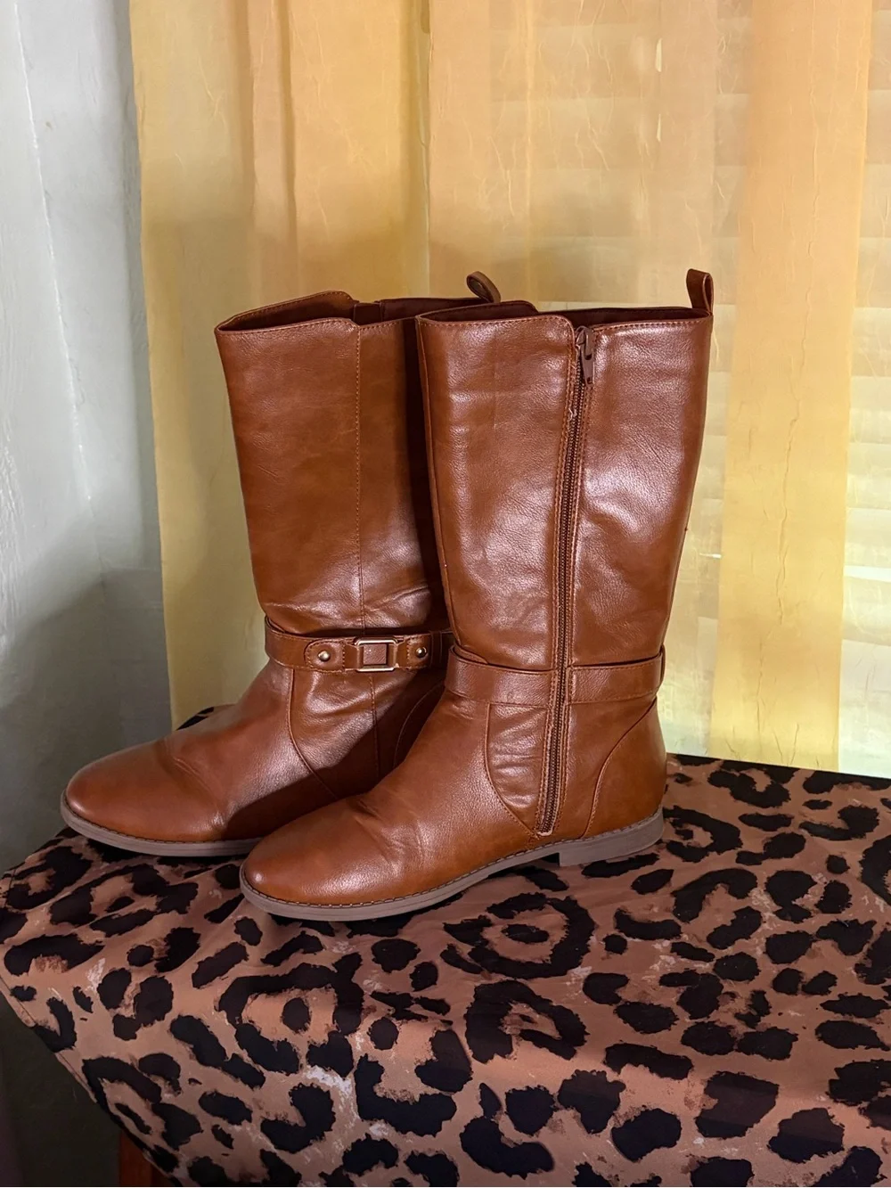 The Children's Place Brown Mid-Calf Buckle Boots